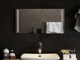 LED Bathroom Mirror Transparent 60 x 40 cm Tempered Glass 42045794