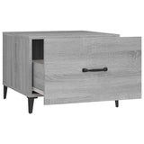 Coffee Table with Metal Legs Grey Sonoma 50x50x40 cm 817539