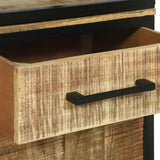 Highboard with Drawer Brown 70 x 35 x 180 cm Solid Mango Wood 3310125