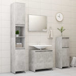 ZNTS Bathroom Furniture Set Concrete Grey Engineered Wood 802655