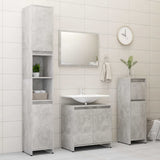 ZNTS Bathroom Furniture Set Concrete Grey Engineered Wood 802655