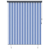 Roller Blind Blue and White 200 x 250 cm Fabric and Aluminum 362087