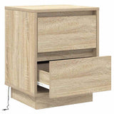 Bedside Cabinet with Drawer 2 pcs Sonoma Oak 39 x 34.5 x 50 cm 869615
