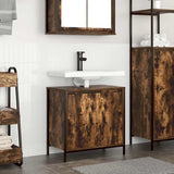 Bathroom Basin Cabinet Smoked Oak 60x34.5x60 cm 861894