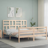 Bed Frame without Mattress King Size Solid Wood 3194901