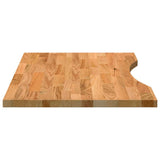 Desk Top Light Brown 80x60x2.5 cm Solid Wood Oak Rectangular 4009022