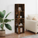 Corner Cabinet Smoked Oak 33x33x132 cm Engineered Wood 816023