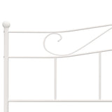 284521 Bed Frame without Mattress White Metal 180x200 cm Super King