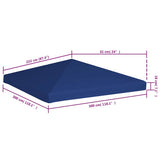 Gazebo Top Cover 310 g/m 3x3 m Blue 44782
