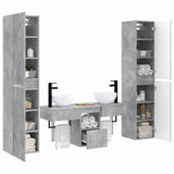 Bathroom Furniture Set 5 pcs Concrete Grey 33 x 34.5 x 160 cm 3406006