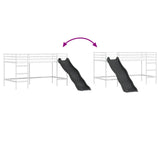 Kids'Loft Bed Frame with Slide White and Anthracite 42020781