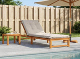 Sunlounger Cushion GEMERT 100% Polyester White 190 x 50 x 9 cm 947343