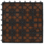 22 pcs Decking Tiles 30x30 cm 2 sqm WPC Brown 277806
