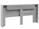 Headboard Cabinet with LED Grey Sonoma 160 x 16.5 x 103.5 cm 8006569