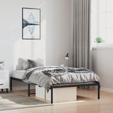 Metal Bed Frame without Mattress Black 100x200cm 350841