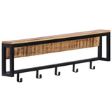 Coat Rack 87x10x27 cm Solid Rough Wood Mango 358920