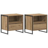 Bedside Table with Drawer 2 pcs Artisian Oak 50 x 39.5 x 50 cm 886677