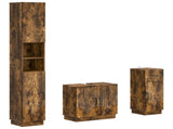 3 Piece Bathroom Cabinet Set HOORN Engineered Wood 3417878