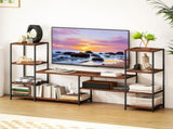 TV Unit for TVs up to 55 Inches, Industrial TV Stand with Storage Shelves, Entertainment Centre for T3398P377871