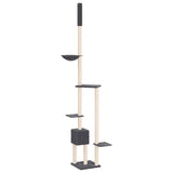 Floor to Ceiling Cat Tree Dark Grey 258.5-284.5 cm 171719
