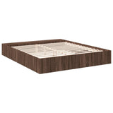 ZNTS Bed Frame without Mattress Brown Oak 200x200 cm 3280544