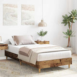 Bed Frame No Mattress Old Wood 75x190 cm Small Single Engineered Wood 861100