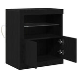 LED Sideboard Black 60.5 x 37 x 67 cm Engineered Wood 863014