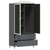 Wardrobe with Chalkboard Grey and White 90 x 45 x 180 cm 42003037