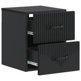 Wall-Mounted Bedside Cabinet 2 pcs Black 34.5 x 33 x 40 cm 898978