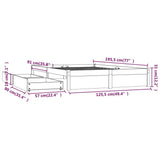 Bed Frame without Mattress with Drawers Small Double 3103493