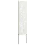 Garden Privacy Screen White 32 x 140 cm Cold-rolled steel 876225