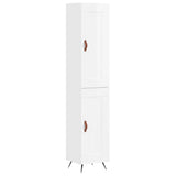 Highboard High Gloss White 34.5x34x180 cm Engineered Wood 3200427