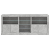 Sideboard with LED Lights Concrete Grey 181.5x37x67 cm 3209040