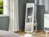 360&deg Swivel Jewellery Cabinet, Free Standing Full Length Mirror with Storage, Lockable Jewellery T3398P344740