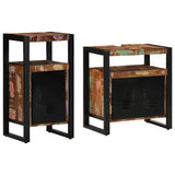 Bathroom Furniture Set 2 pcs Brown Solid Reclaimed Wood 3305603