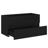 Sink Cabinet with Built-in Basin Black Engineered Wood 3071649