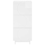 Sideboard High Gloss White 33.5 x 34.5 x 75 cm Engineered Wood 8011517