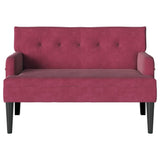 Chesterfield Bench Wine Red 112 x 65.5 x 75 cm Velvet 42019290