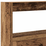 Headboard Cabinet with LED Old Wood 160x17x102 cm 863131