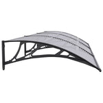 ZNTS Door Canopy Black and Transparent 300x75 cm Polycarbonate 153578