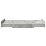 Storage Bed Frame Concrete grey 120 x 200 cm Engineered wood 3335304