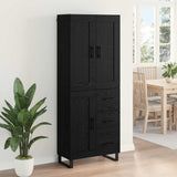 Highboard Black Oak 69.5 x 34 x 180 cm Engineered Wood 3416063