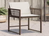 Garden Chairs with Cushions 4 pcs Brown Poly Rattan 365020