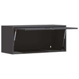 Wall Cabinet for Garage with Gas-lift Door Black 883276