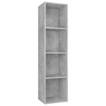 ZNTS Book Cabinet/TV Cabinet Concrete Grey 36x30x143 cm Engineered Wood 800148