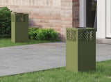 Solar LED Pathway Light 2 pcs Olive Green Cold Rolled Steel 879726