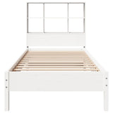 Bookcase Bed without Mattress White 90x200 cm Solid Wood Pine 3322880