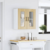 Kitchen Wall Cabinet with Glass Door Kalmar Sonoma Oak Engineered Wood 853670