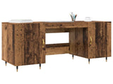 Desk with Shelf Old wood 140 x 50 x 75 cm Engineered wood 879522