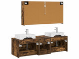 Bathroom Furniture Set 4 pcs Smoked Oak 3406827